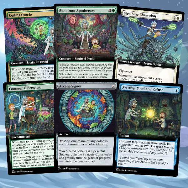 Proxy 100+ Card Commander Deck – Ri.ck and Mor.ty Sci-Fi Multiverse Theme Ready to Play Perfect Gift for Fans, Players and Collectors Collectible Cards Premium Cards