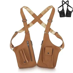 Dual Strap Wearable Underarm Organizer Bag，2026 Popular Mens Functional Anti Pickpocket Body Pocket Pouch，Soft Snug Fitting Carry Pouch For Storing Mobile Phone Paper Money Wallet Suited For Casual Outdoor And Daily Everyday Wearing Needs