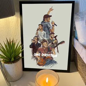 10 Years Of One Direction Art Poster, Music Band Poster
