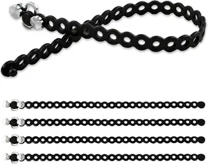 Modular Straps (4-Pack), Silicone Gear Tie, EDC Multi-Tool Strap for Camping, Travel & Outdoor Survival