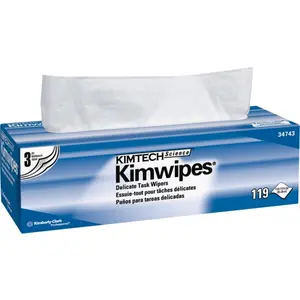 Kimberly Clark  3- Ply KimWipes Delicate Task Wipers, 119 Sheets Per Box - White