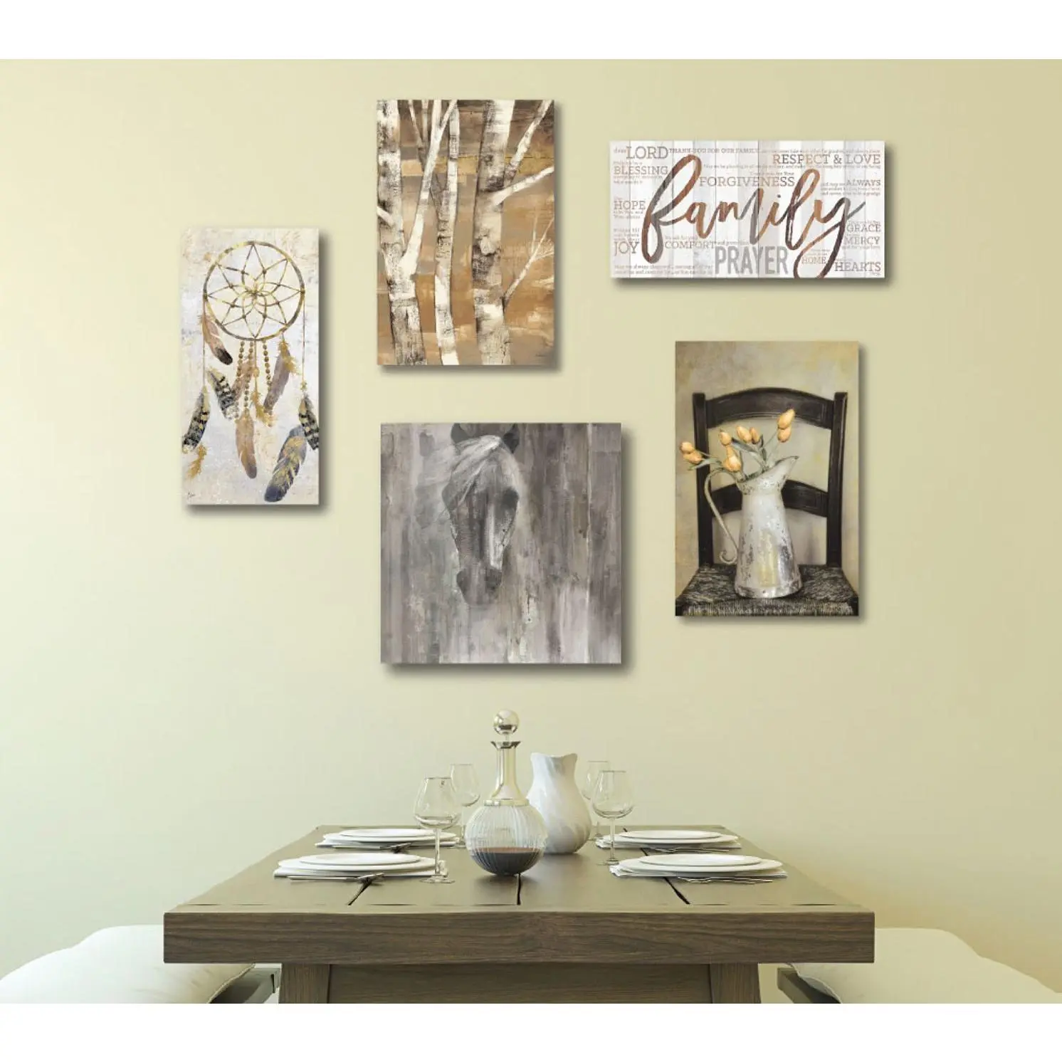 Courtside Market Country Charm 5-Piece Canvas S et