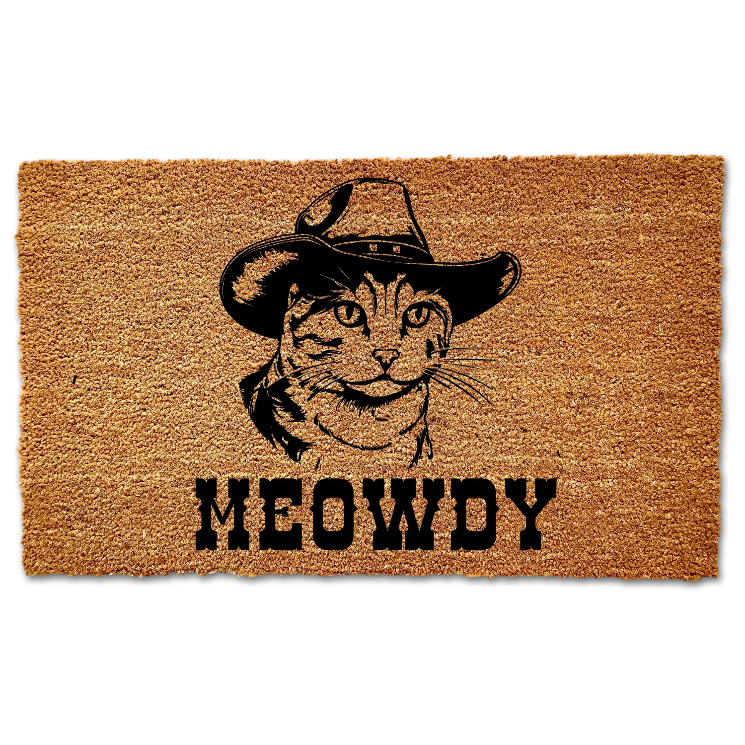 Meowdy Doormat, Funny Door Mat, Cat Doormat, Funny Welcome Mat, Cowboy Doormat, Western Decor, Cat Lover Gift, Cute Doormat, Housewarming