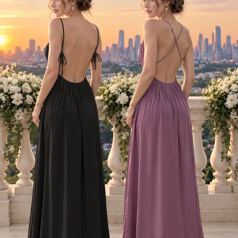 Women's Solid Color Cami Lounge Dress, Sleeveless Long Summer Slip Dress, Elegant Pleated Drawstring Casual Party Vacation Wear, Chic Sleepwear Nightgown, Loungewear for Women, Lazy Style Comfy Advanced Sense Dress Womenswear