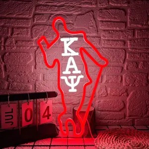 Human-Shaped Wall-Mounted Neon Sign — KAP Illuminated Signage — A Decorative Neon Gift Perfect for Friends, Ideal for Decorating Rooms, Offices, and Parties, Vibrant Atmosphere, Versatile Use, Bright Neon, Decorative Wall Light