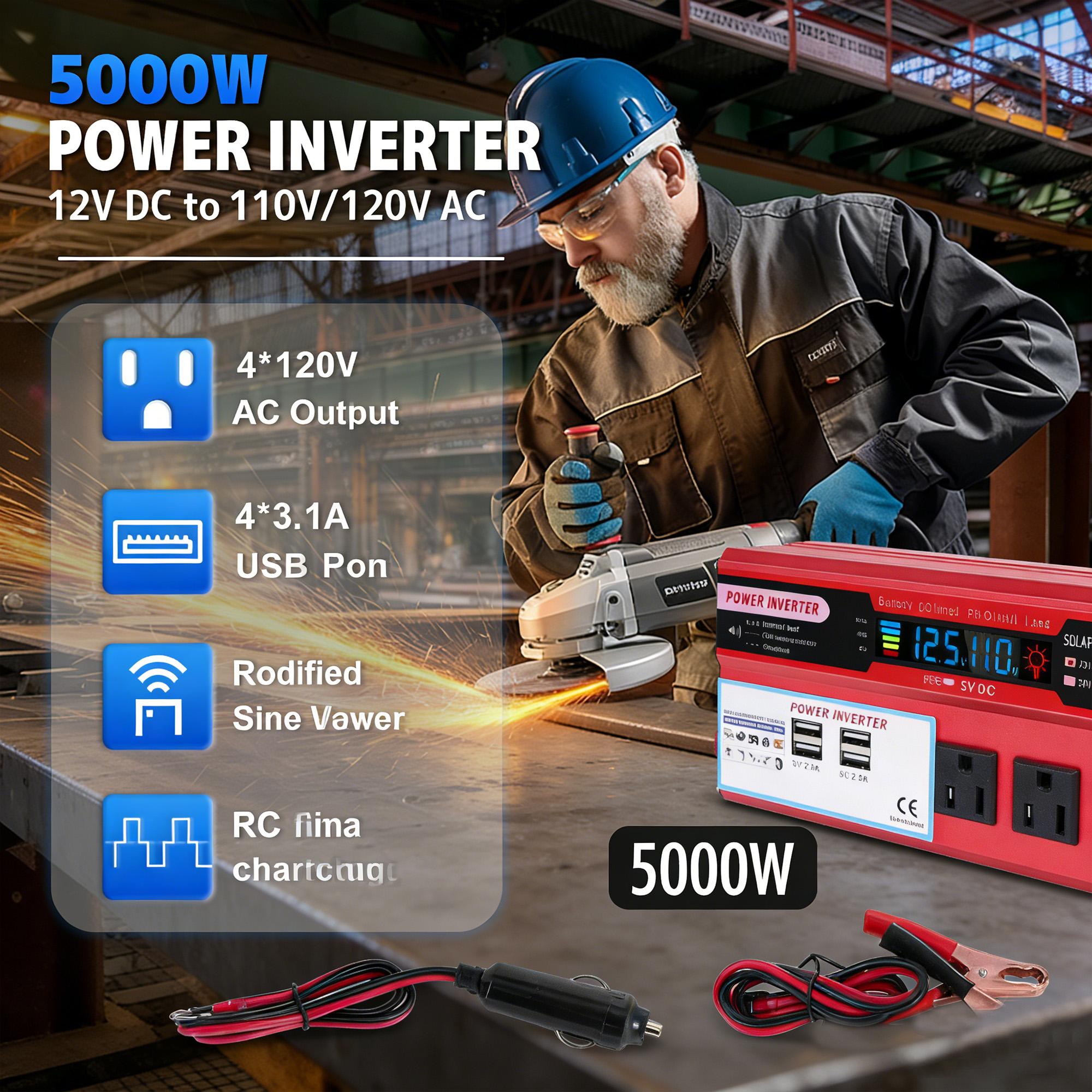 Road Trip Must-Have! Ultra-Safe Car Power Inverter for Camping & Emergency Use cars accessories car essentials