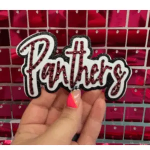 Panthers Rhinestone Iron On Patch