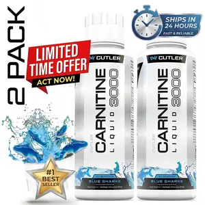 Cutler Nutrition 2 Pack Carnitine 3000 Liquid Supplement for Energy Sugar Support and Recovery health and fitness liquid