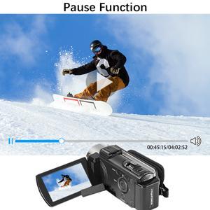 Video Camera Camcorder Digital Camera Recorder Full HD 1080P 15FPS 24MP 3.0 Inch 270 Degree Rotation LCD 16X Digital Zoom Camcorder Camera with 2 Batteries(Black) Video Camera Camcorder Digital Camera Recorder Full HD 1080P 15FPS 24MP 3.0 Inch 270 Degree Rotation LCD 16X Digital Zoom Camcorder Camera with 2 Batteries(Black)