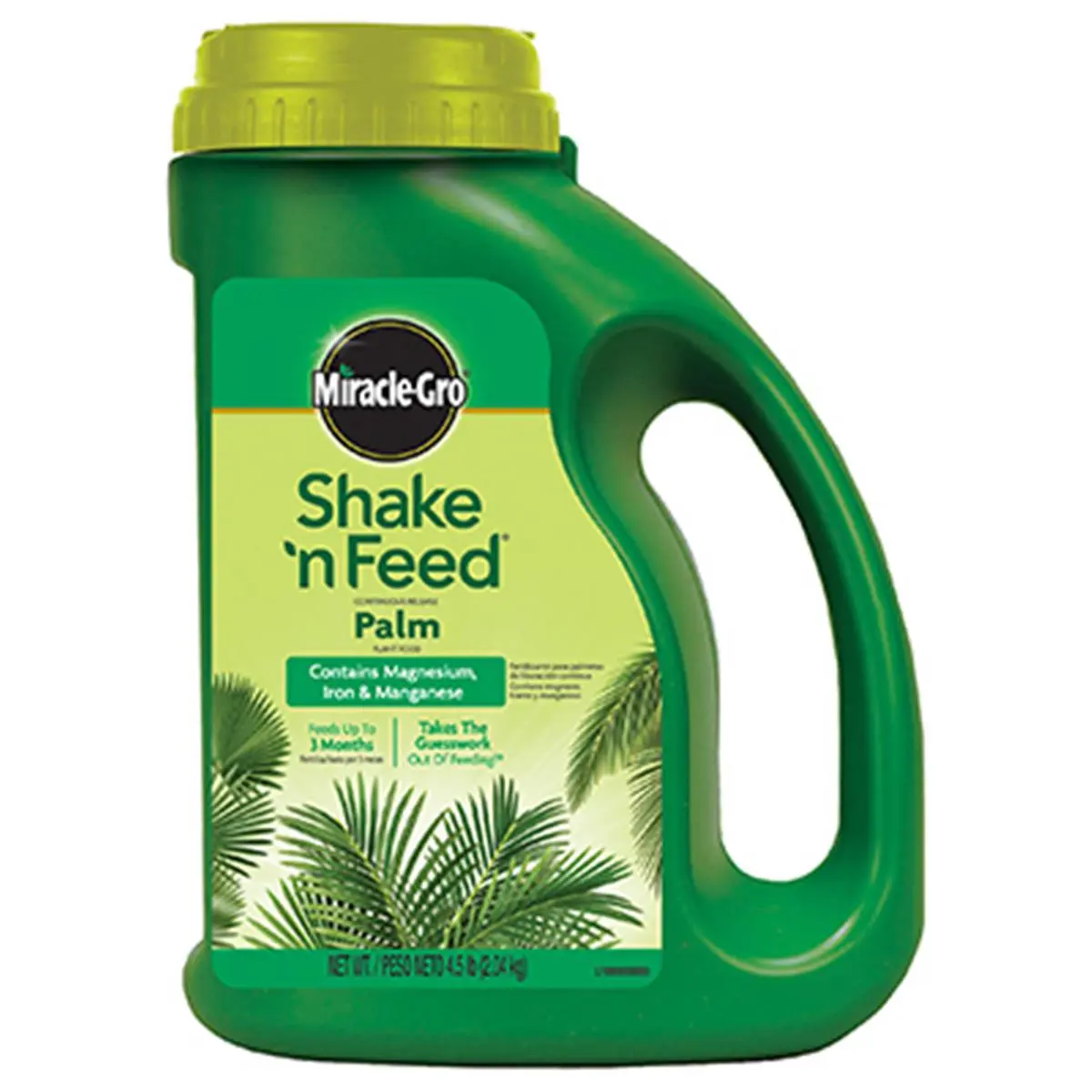 Miracle-Gro Shake N Feed Palm Pellets Fertilizers & Plant Food, 4.5 lb Slow-Release Garden Fertilizer for Continuous Even Feeding Up to 3 Months, Feeds Plants For Up To 3 Months