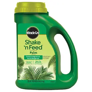 Miracle Gro Shake N Feed Palm Plant Food, 4.5 lb Slow-Release Garden Fertilizer, 4.5Lb