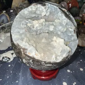 Druzy Crystal Sphere With Stand