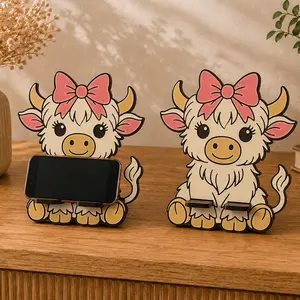 Cute Highland Cow Phone Holder