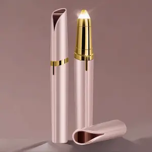 Facial & Eyebrow  Rechargeable Hair Remover for Women ,For Face Eyebrows Lips Trimmer with Light,Painless Electric Hair Removal Comfort rose gold Eyebrow Trimmer