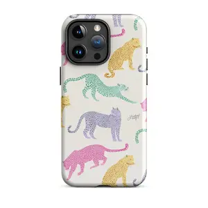 Colorful Leopards Illustration - Tough Case for iPhone 15 14 13 12 11 X Accessories Protection