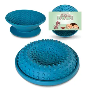 Lick-a-Bowl for Dogs & Cats | Interactive Slow Feeder & Licking Mat / Dog Bowl | Food-Grade Silicone with XL Suction for Boredom & Oral Health Relief bowls