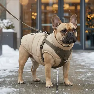 Frenchie Cozy Puffer Cotton Padded Winter Vest – Designed for French Bulldogs