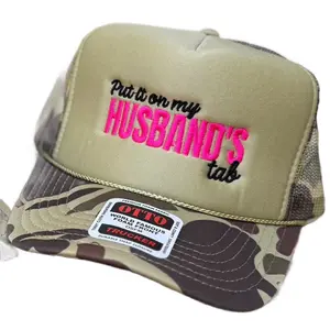 Otto Brand Foam Trucker Hat Snapback One Size Fits All Camo Baseball Cap put it on my husbands tab