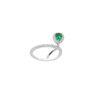 Petite Floating Pear Ring