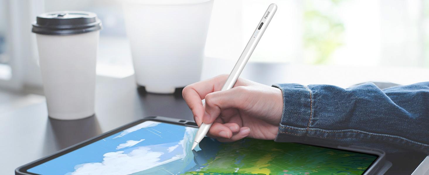 iPad Pencil, 10 Mins Fast Charging Stylus Pen with Palm Rejection, Tilt Sensitivity for iPad 6/7/8/9/10/11,Air 3/4/5/M2/M3, Mini 5/6, iPad Pro 11"/12.9"/M4 iPad Pencil, 10 Mins Fast Charging Stylus Pen with Palm Rejection, Tilt Sensitivity for iPad 6/7/8/9/10/11,Air 3/4/5/M2/M3, Mini 5/6, iPad Pro 11"/12.9"/M4