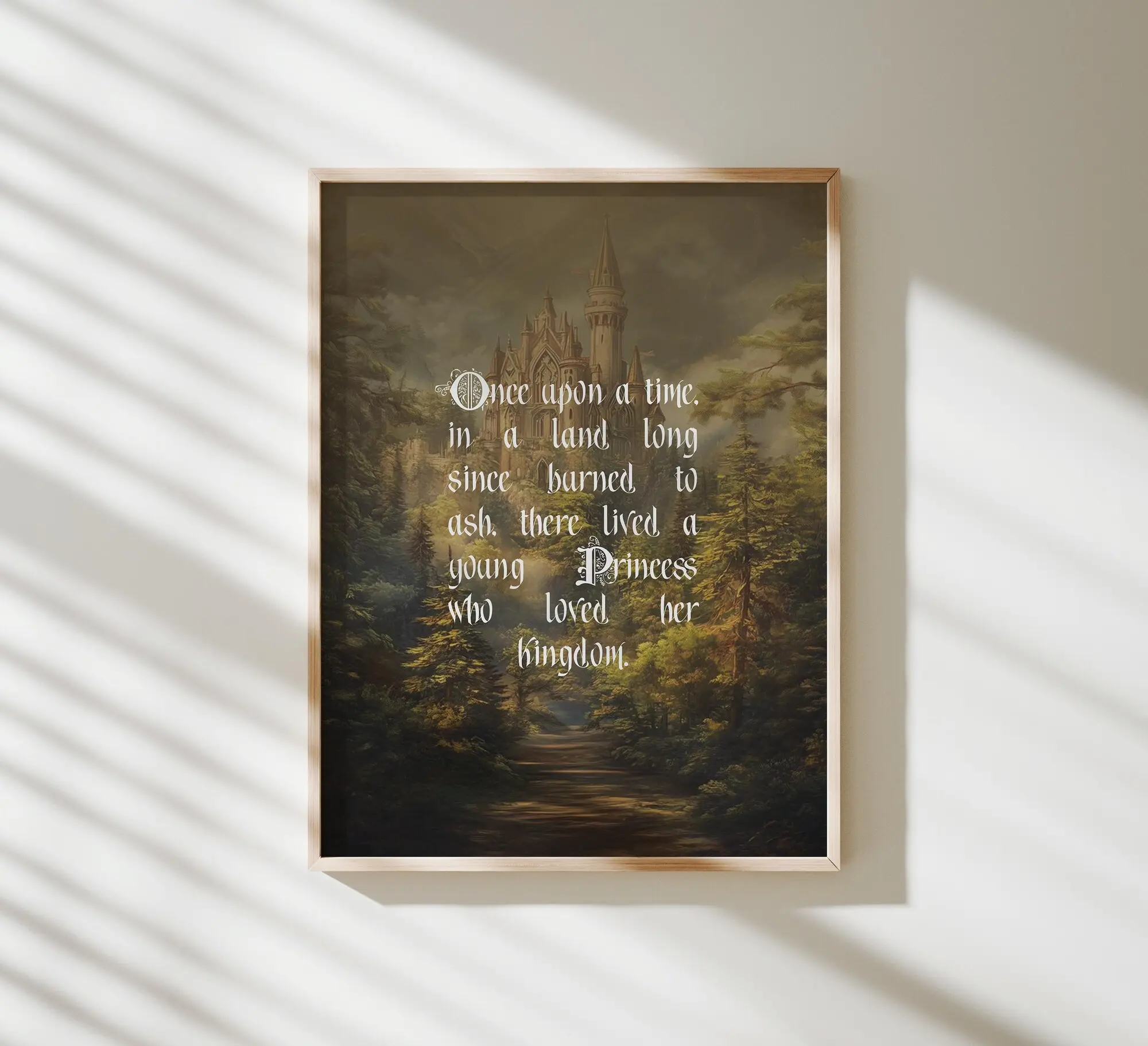 Throne of Glass Art Print, Once Upon a Time, TOG Quote, Bookish Art, Aelin Galathynius Fan Art, Quote Poster Prints (Unframed)