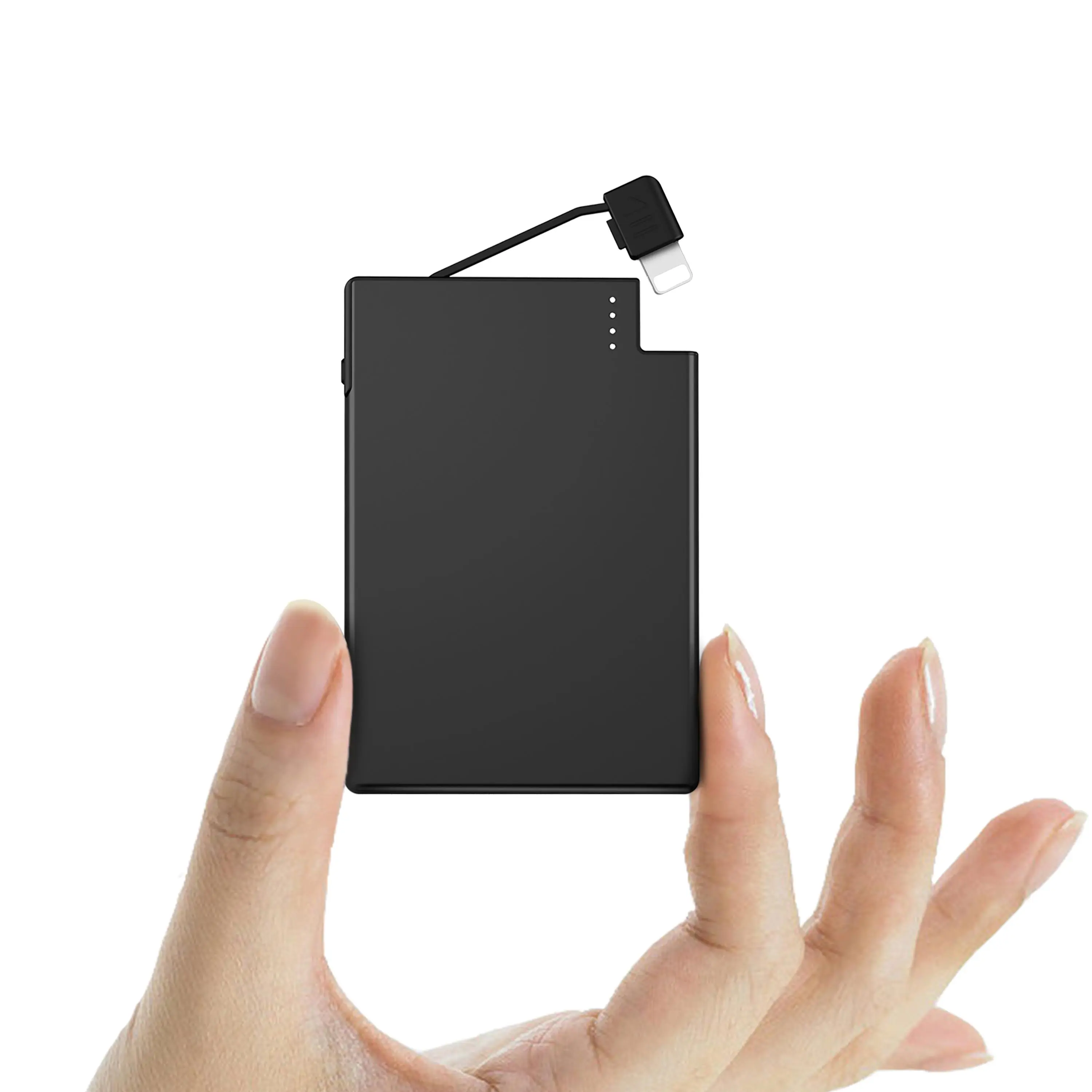 TNTOR Portable Charger with Built in Lightning Cable, Credit Card Size for Pocket Wallet Power Bank Compatible with iPhone 14/13/12/11/X/8 Series (Not for iPhone 15 Series) backup charger other electronic Mini Cute power bank magnetic power powe  bank
