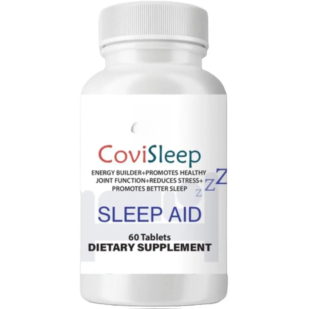 CoviSleep Immune Support & Sleep Aid Melatonin Unflavored 60 Tablets for Better Sleep and Immune Boost