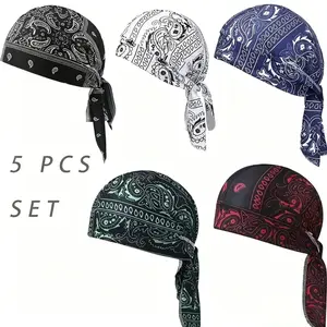 【Summervibes】Cooling Headscarf Cap Set, Motorcycle Pirate Head Wrap Safety Helmet Liner, Elastic Fit Hand Washable Multifunctional Outdoor Headwear for Athletes & Outdoor Enthusiasts