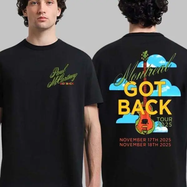 Camiseta Paul McCartney Montreal 2025 Bell Center Got Back Tour-