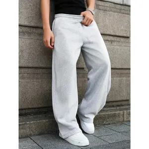 Boys Sweatpants Joggers Pants Casual Baggy Outdoor Street Pocket Straight Trousers Sports Pants Wide Leg Elastic Waist Pants Pull On Fleece Athletic Ages 8-16 Years