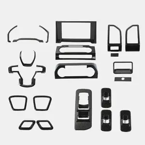 For 2015-2020 Ford F150 21-item Carbon Fiber Interior Decoration Cover Trim Kits Car Accessories decorative sticker