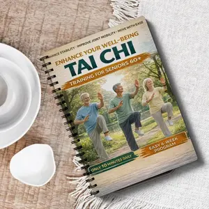 Senior Tai Chi Guide, Gentle Daily Exercise, Simple Movements, 4-Week Plan, Promotes Joint Health, Mobility, Stress Relief