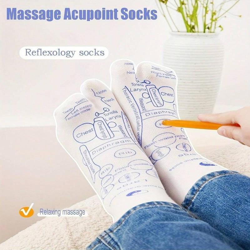 Reflexology Foot Massage Socks, 4 Counts/set Foot Massage Socks with Manual Massage Tool, Foot Relief and Acupressure Socks, Body Care, Lightweight