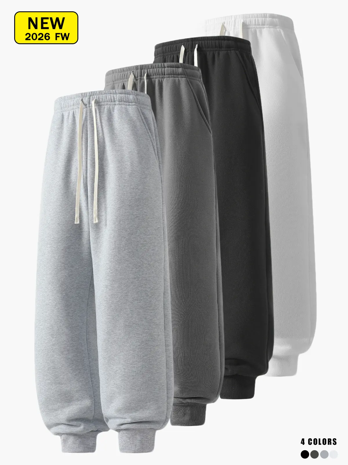 Men’s autumn/winter casual jogger knit sweatpants, loose and comfortable, soft and skin-friendly, suitable for running, fitness, and other outdoor activities.