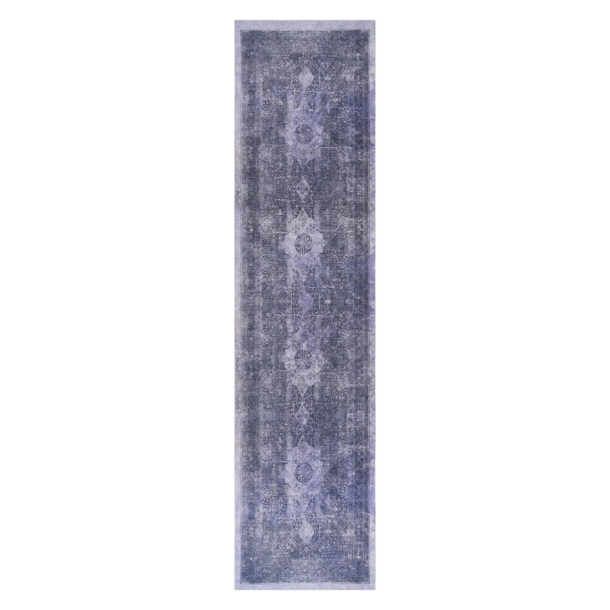Bovi 2'6'' x 10' Anthracite/ Machine Washable Low-Pile, Non-Slip, Non-Shedding, Foldable, Kid & Pet Friendly Area Rug