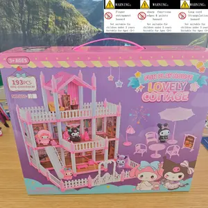 Princess Castle DIY Doll House Kit, Educational Toy for Girls, Miniature Furniture Set, Birthday & Christmas Gift, Ages 3+