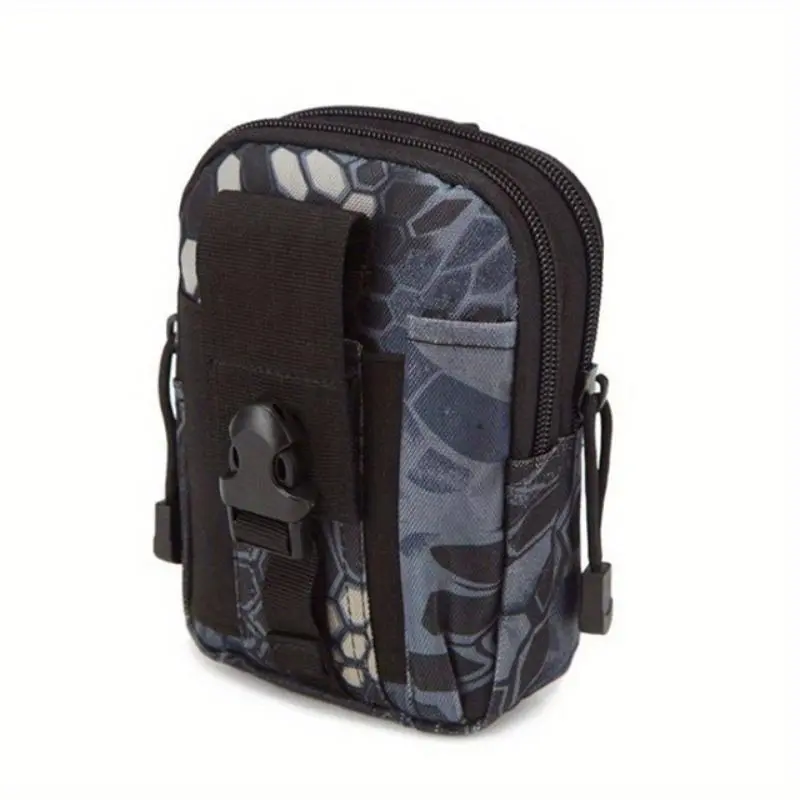 Outdoor Men Waist Pack Bum Bag Pouch Waterproof Fanny Pack Tactical Military Sport Hunting Belt Molle Nylon Mobile Phone Bags Travel Tools Side Pouch Zipper Belt Bag