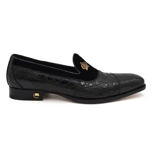 Mauri 3215 Alligator and Velvet Loafer