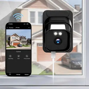 Window Security Camera, Smart WiFi Camera, 2.4G&5G WiFi Indoor Camera for Home with Color Night Vision,24/7 Recording,Motion Detection,Support SD Card(optional) and US Cloud Storage