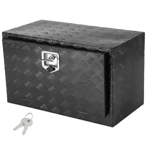 VEVOR Underbody Truck Box, 36x 17x 18 Pickup Storage Box, Heavy Duty Aluminum Diamond Plate Tool Box with Lock and Keys, Waterproof Trailer Storage Box with T-Handle Latch for Truck, Van, Trailer