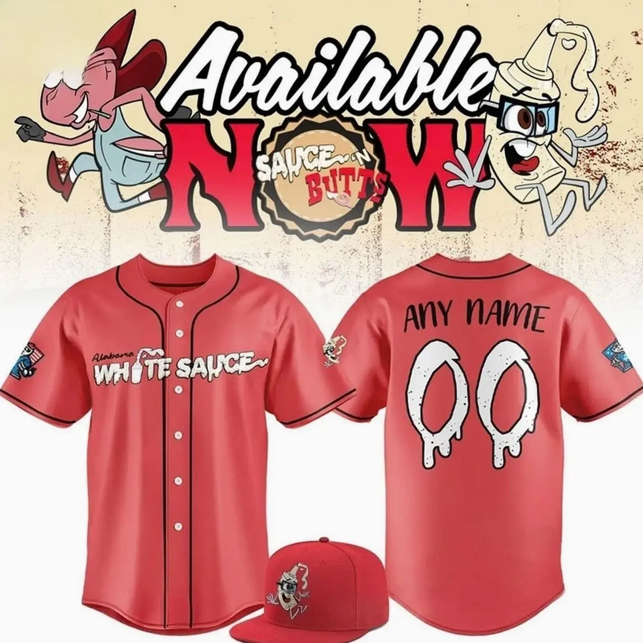 Pandas x Alabama White Sauce 2026 Personalized Baseball Jersey