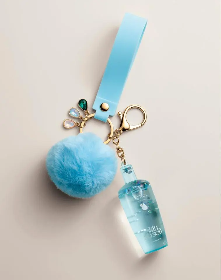 Skin So Soft Bag Charm Keychain