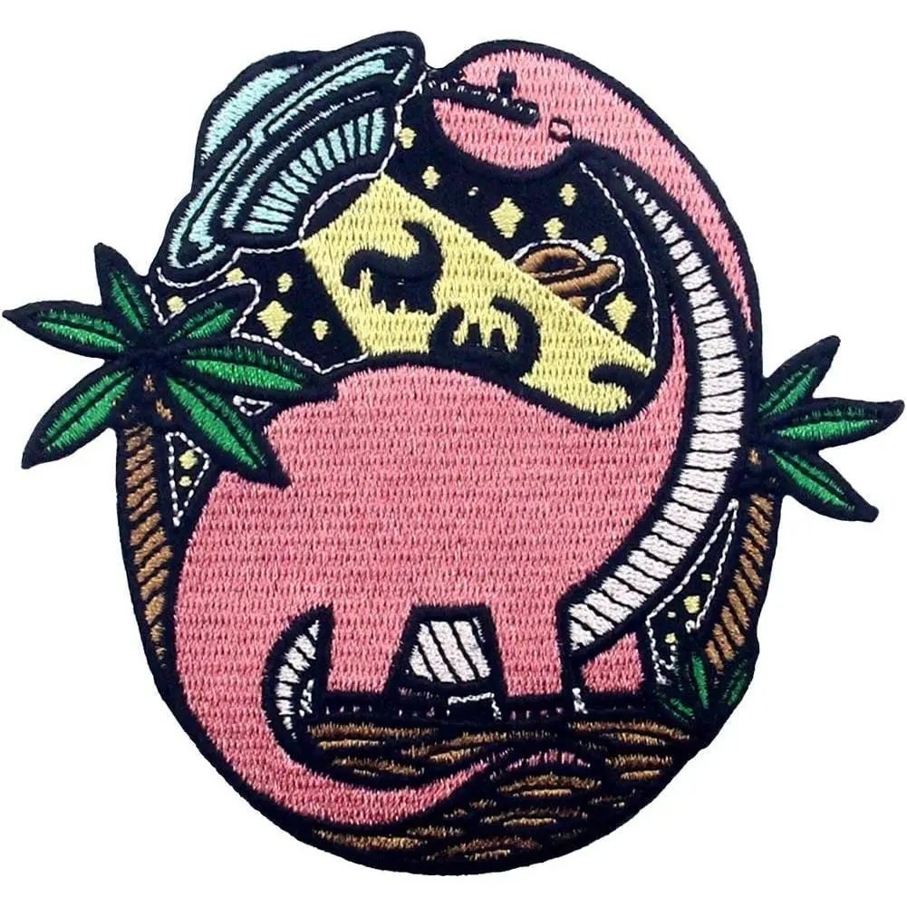 Get in Dinosaur UFO Alien X File Patch Embroidered Applique Iron On Sew On Emblem