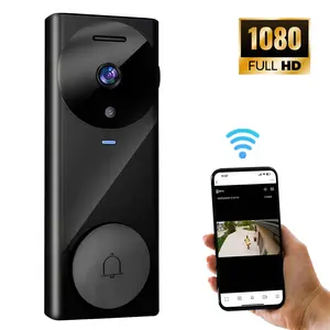 Wireless Video Doorbell Camera , 1080P Smart Security Doorbell Camera , AI Human Detection ,2-Way Audio , Night Vision ,Indoor Outdoor Home Surveillance , 2.4G WiFi Cloud Storage Rechargeable Battery Easy Installation, Home Security System