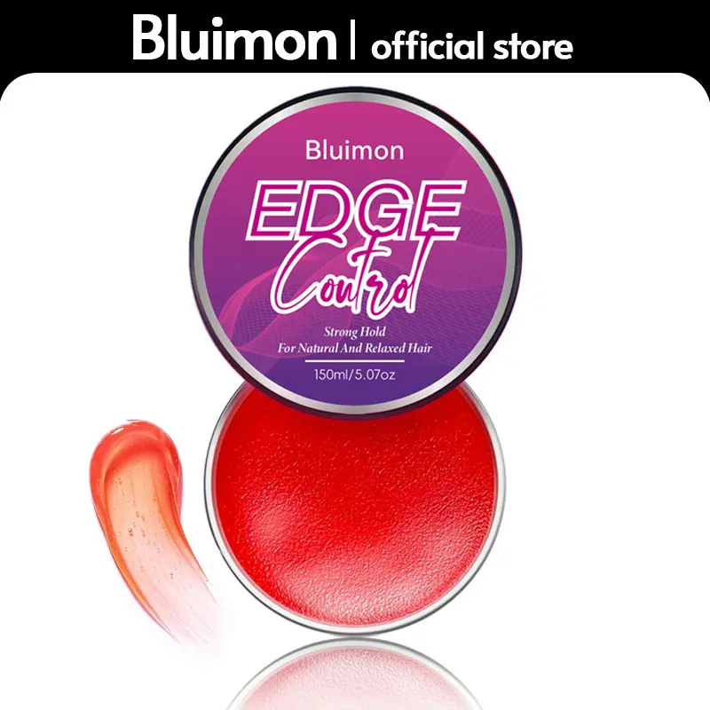 BLUIMON Castor Oil Edge Mousse & Gel (5.07 Fl Oz) - Strong Hold, Thickened Tresses, Non-Greasy, Non-Flaking, No White Cast, Long Lasting, Hair Growth Support, Natural Formula for All Hair Types Haircare