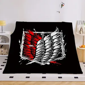 Anime Winter Blanket B-Attack on B-Titan Fluffy Soft Blankets Microfiber Bedding Warm Sofa Fleece Camping Nap Double Bed Throws  Christmas gift Dream Weave Home