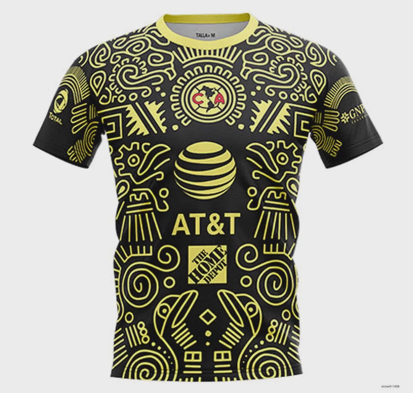 Personalized Liga MX AMERICA Shirt 3D Gift Soocer Mexico M27, Short-Sleeve Sports Shirt, Football Jersey, Gifts for Fútbol Fan, Sport Apparel