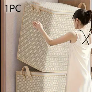 Foldable Clothing Storage with Handles, Large Capacity, Breathable Wardrobe, Reusable & Durable Design, Ideal for Organizing Clothes, Folding Storage Bin, Clothes Storage Box