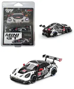 Share Mini GT 1:64 Porsche 911 GT3 R #77 AO Racing 2025 IMSA Petit Le Mans Rexy Diecast Model Car MGT1143-2C