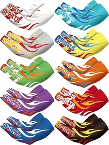 10Pairs Sleeves Anti Slip Compression Sleeves Sports Polyester Cycling Cover Stretchy warming sleeves for outdoor activities Outdoor sports sleeve 1.1